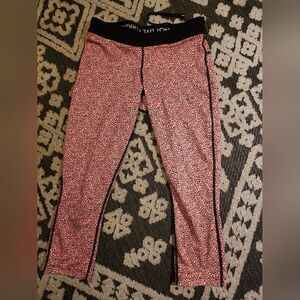 NIKE Dri-Fit Neon Orange and Black Cropped Running Leggings Size S